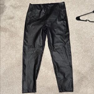 Honeylove Black Faux Leather Leggings